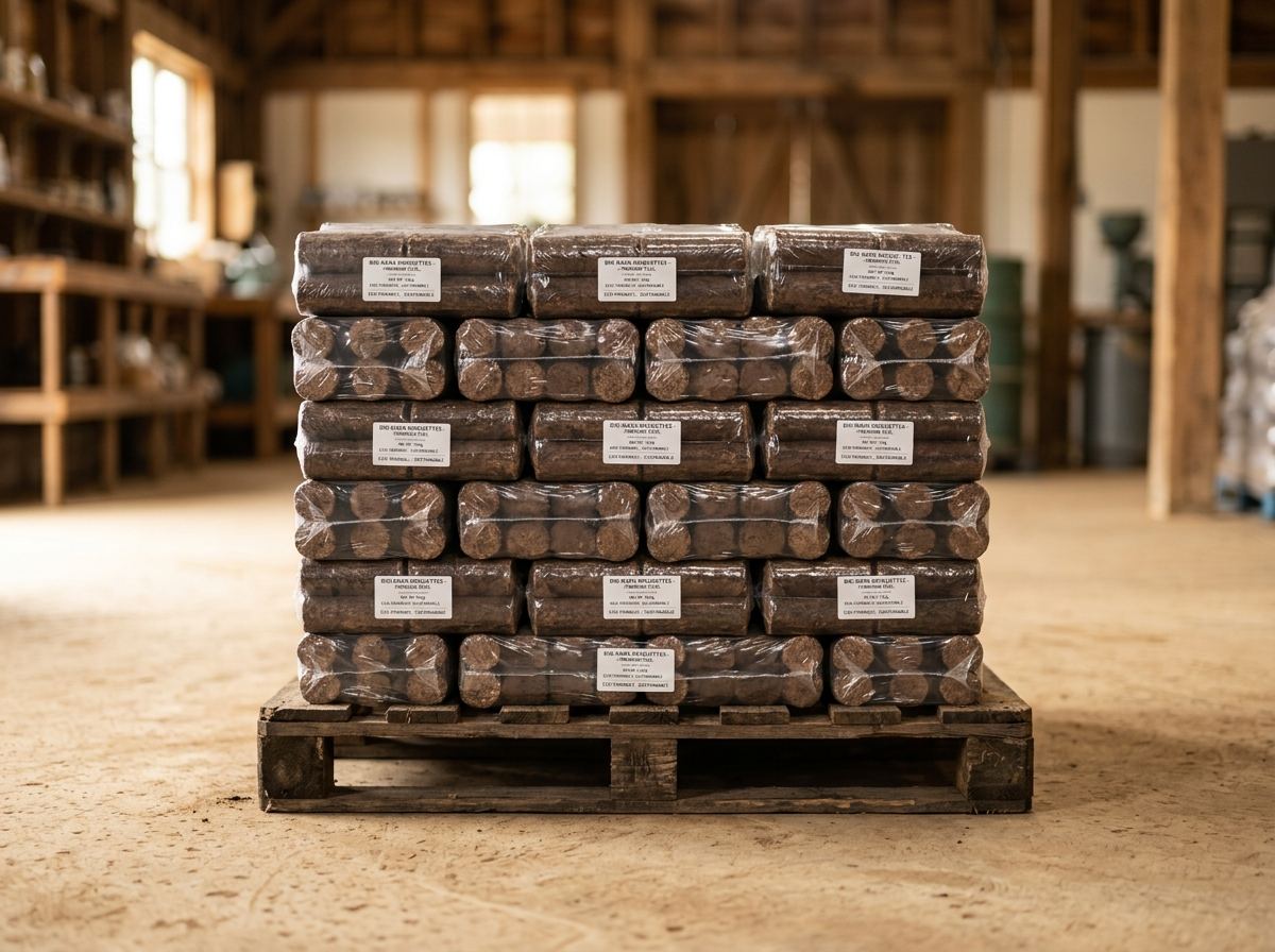 Conditionnement de Rindenbriketts