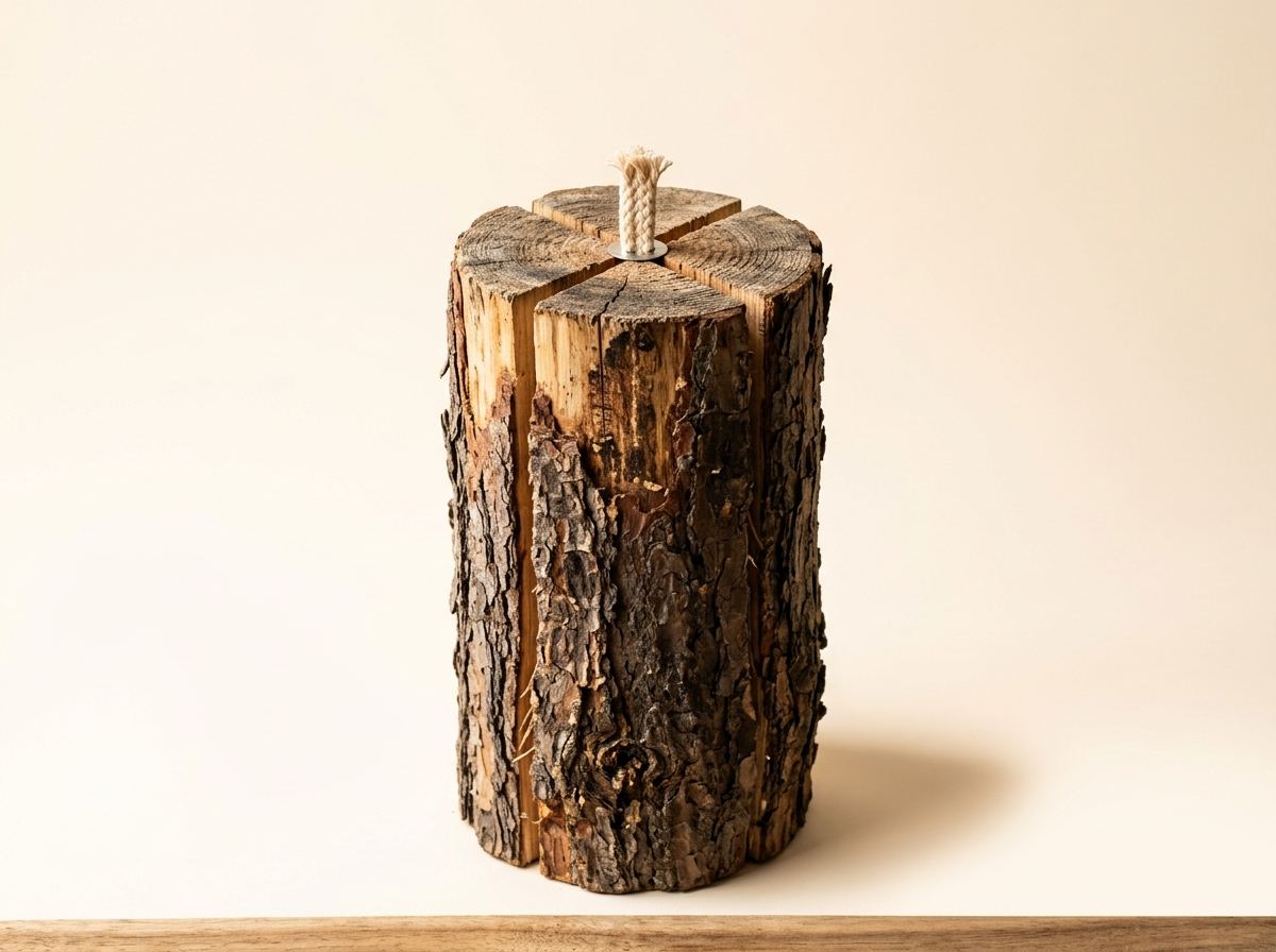 Bûches de torche suédoise - Bois naturel résineux